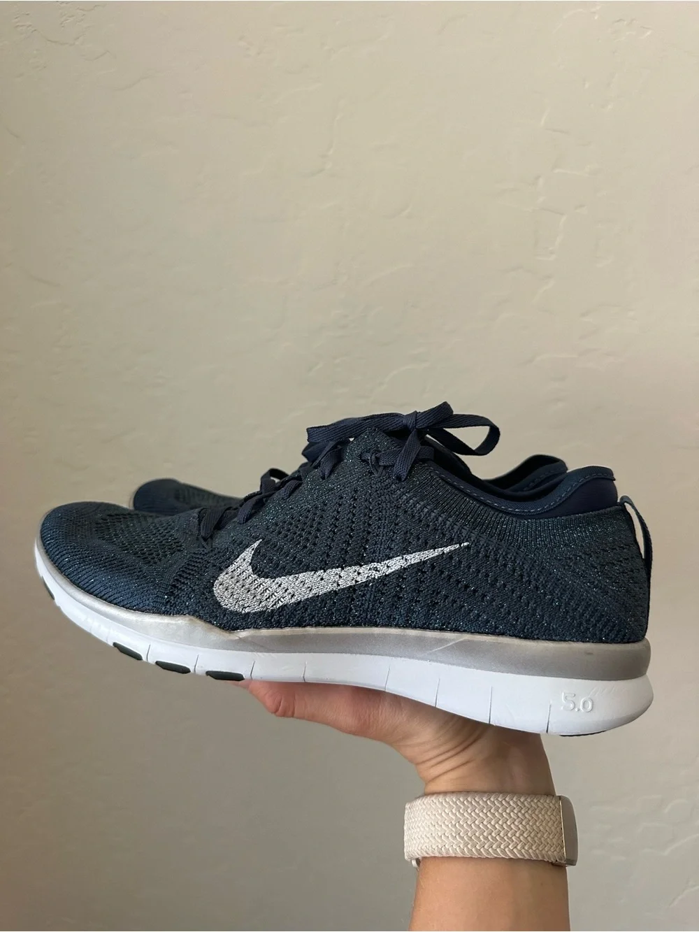 Nike Free 5.0 TR Flyknit Metallic Blue Women’s Size 8